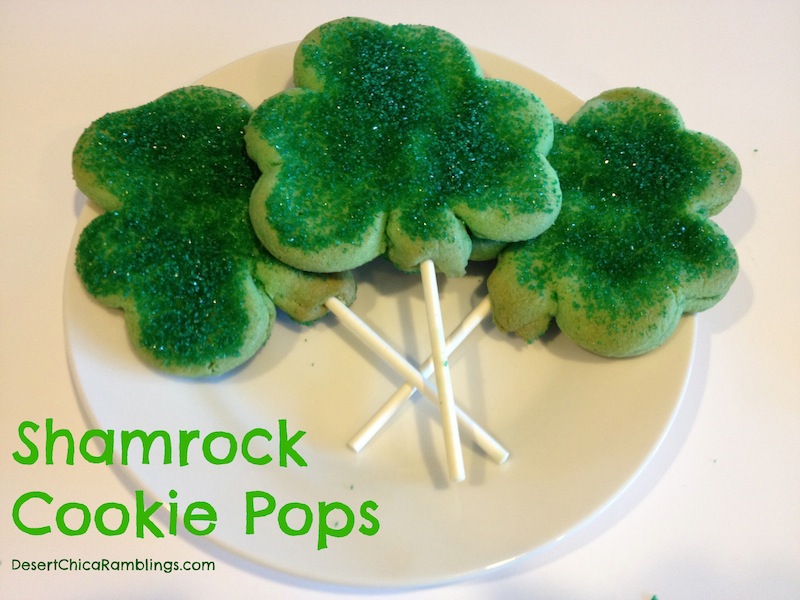 St. Patrick's Day Shamrock Cookie Pops