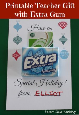 An Extra fun teacher gift idea with printable template - Desert Chica