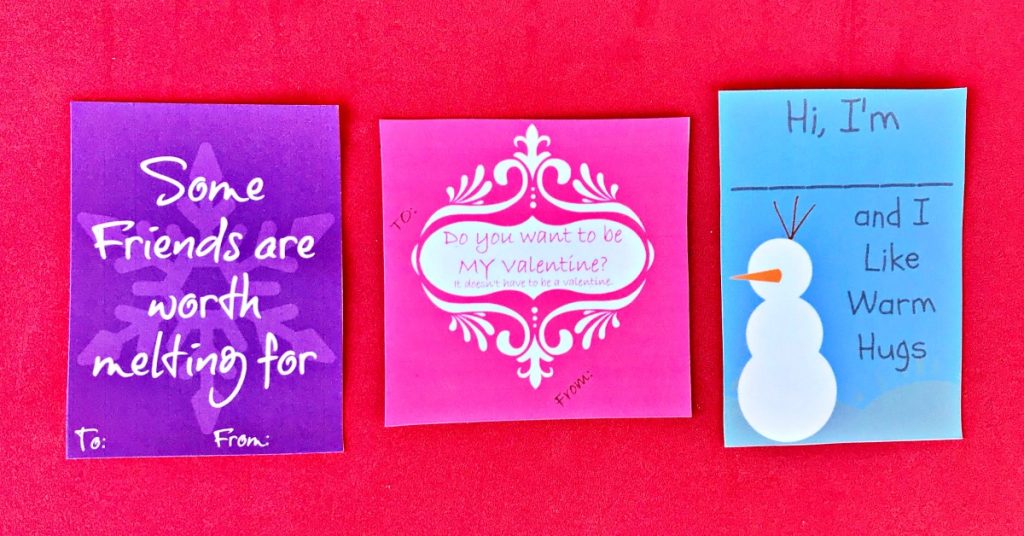 Printable Frozen Valentines including Olaf Valentine Designs- Desert Chica