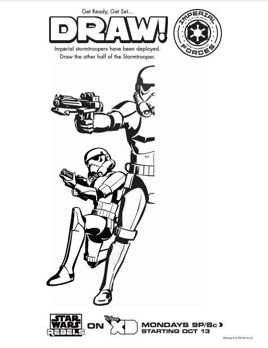 Image featuring one and half stormtroopers to help you learn to drawn one
