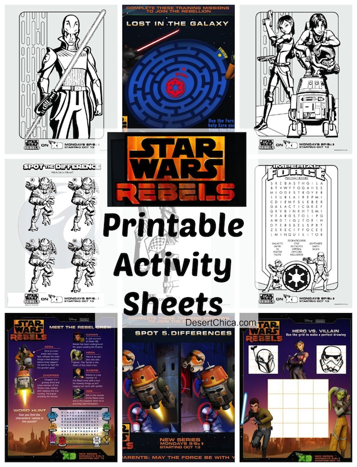 Star Wars Rebels Printable Activity Sheets