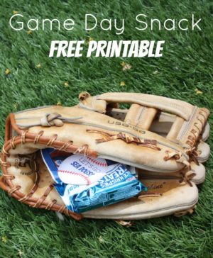 Baseball Snacks Free Printable - Desert Chica