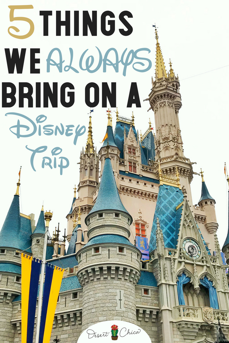 Are you planning a Disney parks vacation? Check out the 5 things we always pack in our suitcase to save money and time at Disneyland or Walt Disney World #packinglist #FamilyTravel #Disney