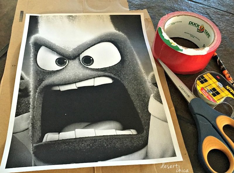 DIY Anger Mask for Inside Out Costume