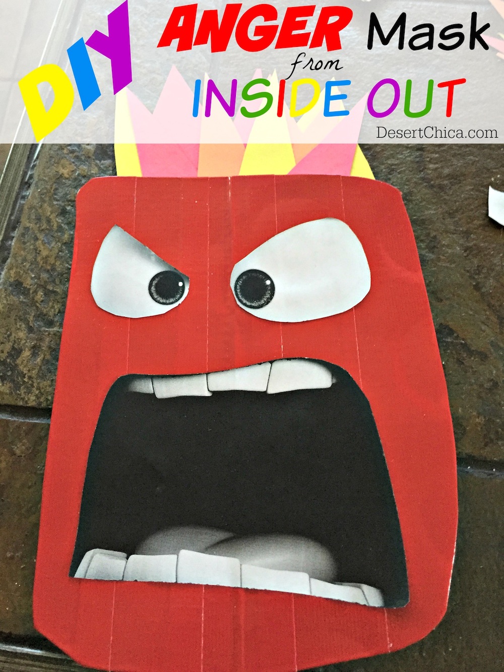 DIY Anger Mask from Inside Out Costume