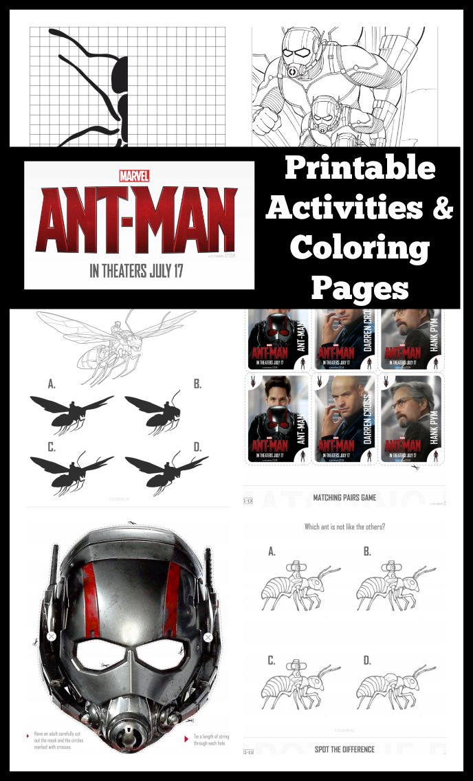 Ant Man Printable Activities and Coloring Pages 2