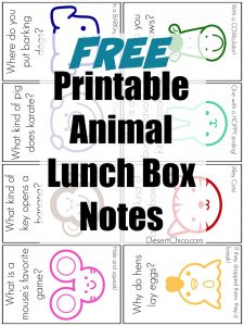 Silly Animal Lunch Box Notes - Desert Chica