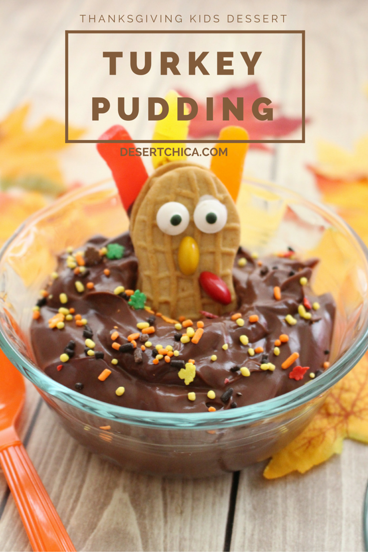 Thanksgiving Kids Dessert Turkey Pudding