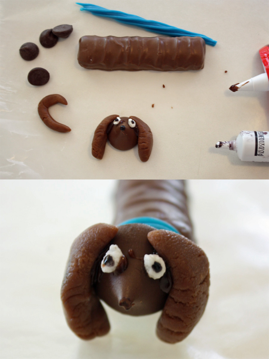 Create the head for the candy dog craft