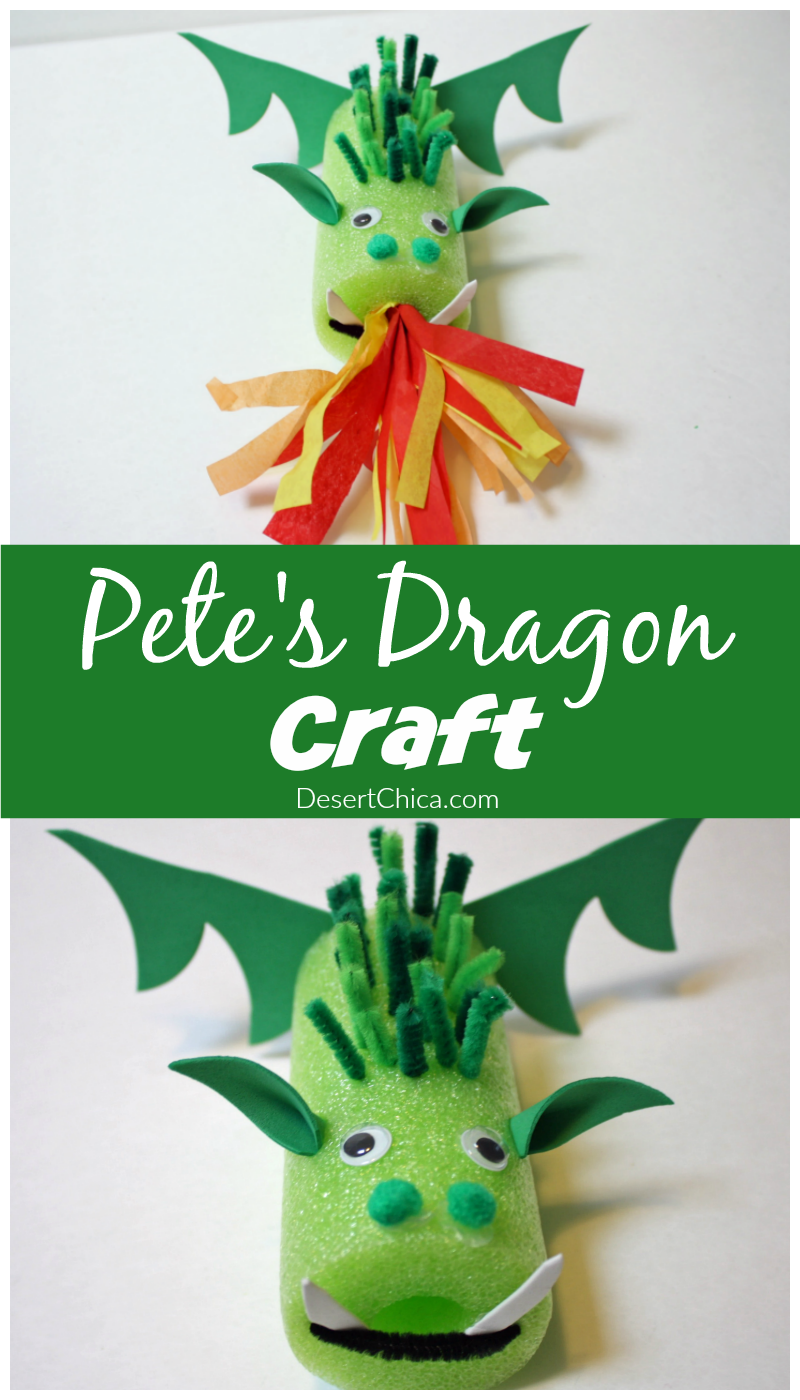 How to make a Pete's Dragon Craft using a pool noodle and craft supplies