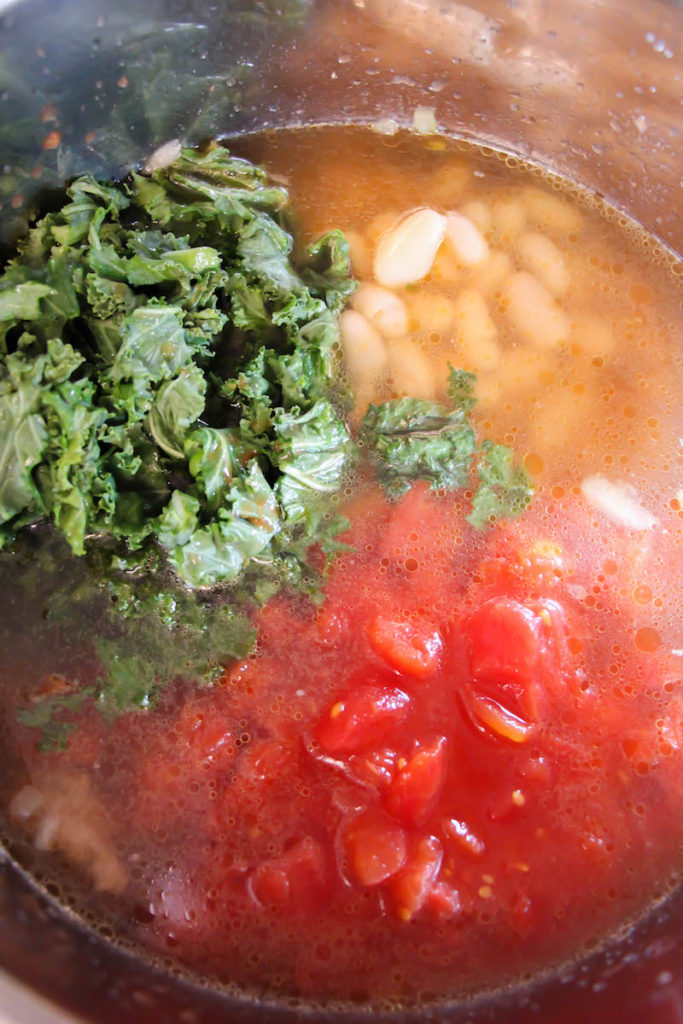 Instant Pot White Bean and Kale Soup Desert Chica