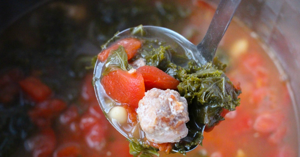 Instant Pot White Bean and Kale Soup Desert Chica