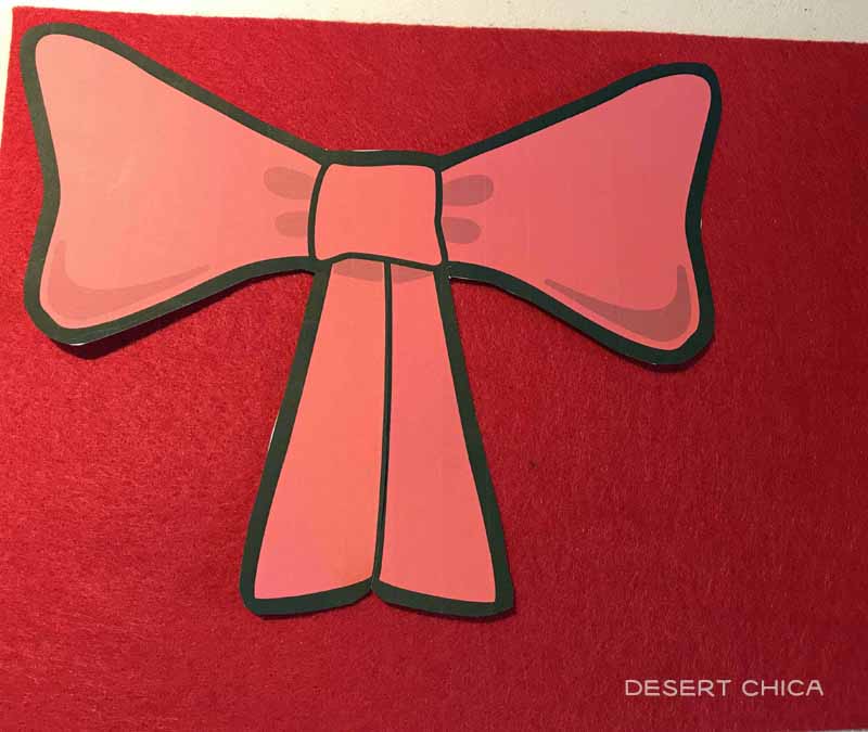 Use a template to create a cat in the hat costume bow