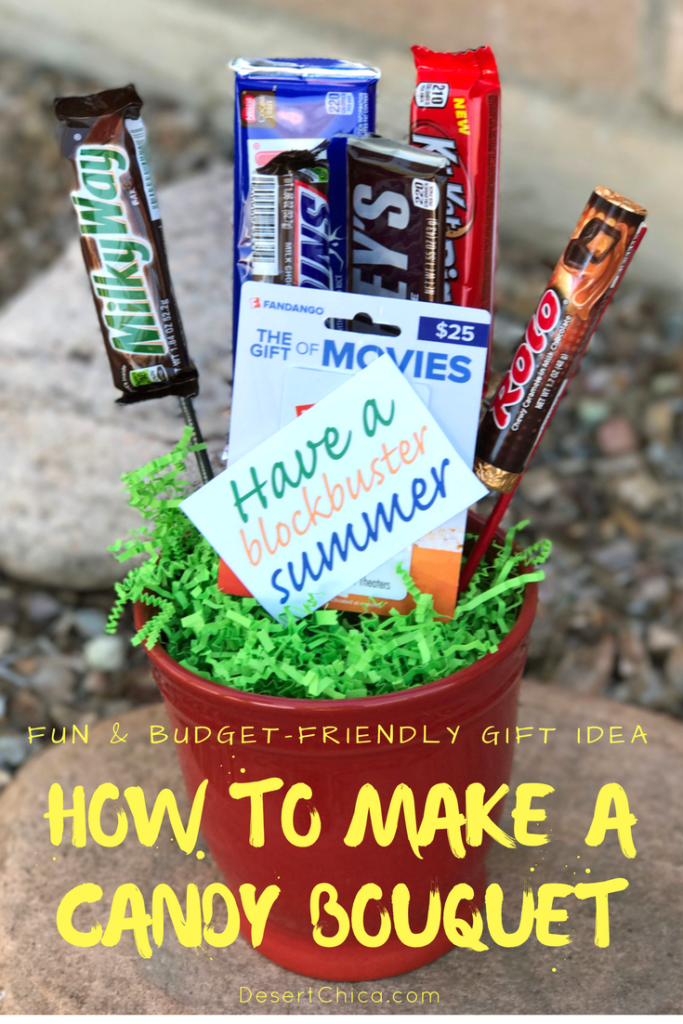 How to make a candy bouquet with printable - Desert Chica