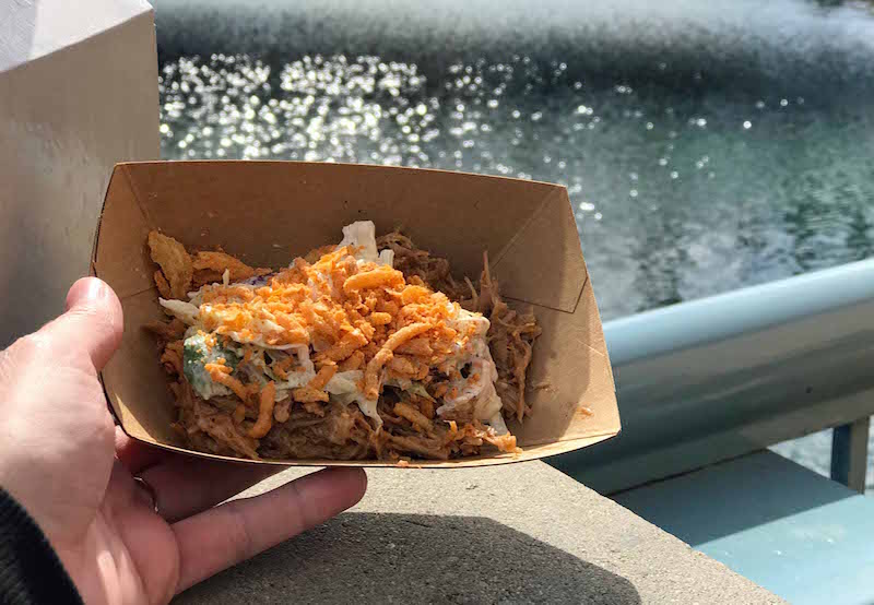 Citrus Brined Pork Roast with Tangy BBQ Sauce and Lemon Pepper Slaw at the 2018 Disneyland Food and Wine Festival