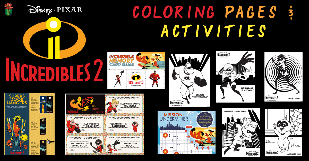 Kids love Disney coloring pages and super hero coloring pages, these Incredibles 2 coloring pages combine both awesome types into. Plus find some printable Incredibles 2 activities as well.