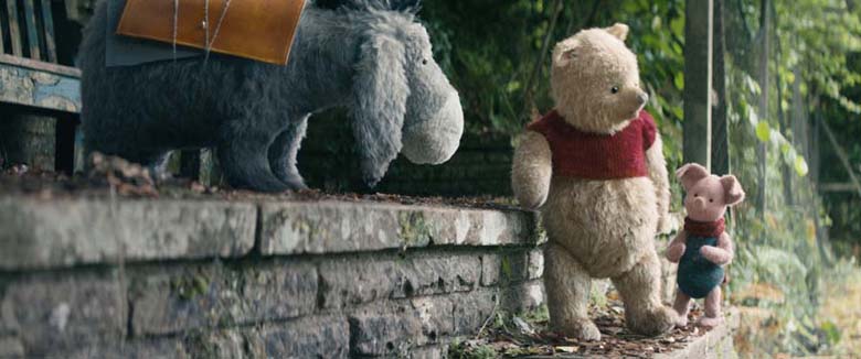 Eeyore, Pooh and Piglet in Disney‚Äôs live-action adventure CHRISTOPHER ROBIN.