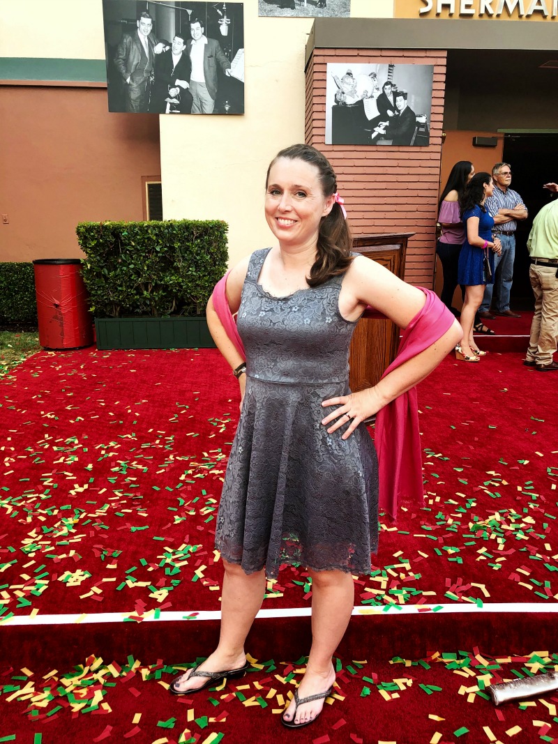 Eeyore Disneybounding on the Christopher Robin Red Carpet perfect for a group Winnie the Pooh Disneybound idea