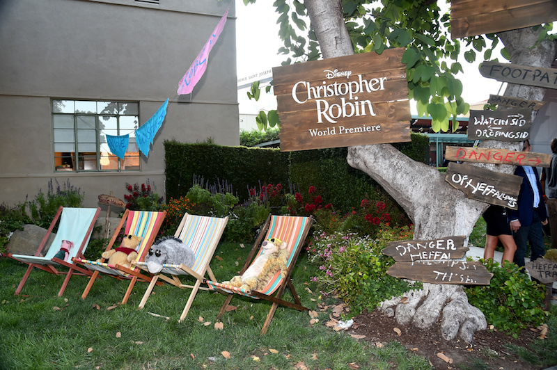 Beach chair scene at World Premiere of Christopher Robin