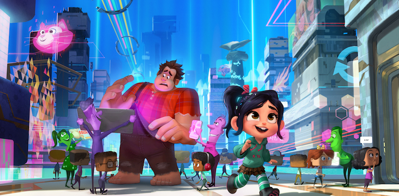 Vanellope and Ralph head on an adventure to save her game Sugar Rush