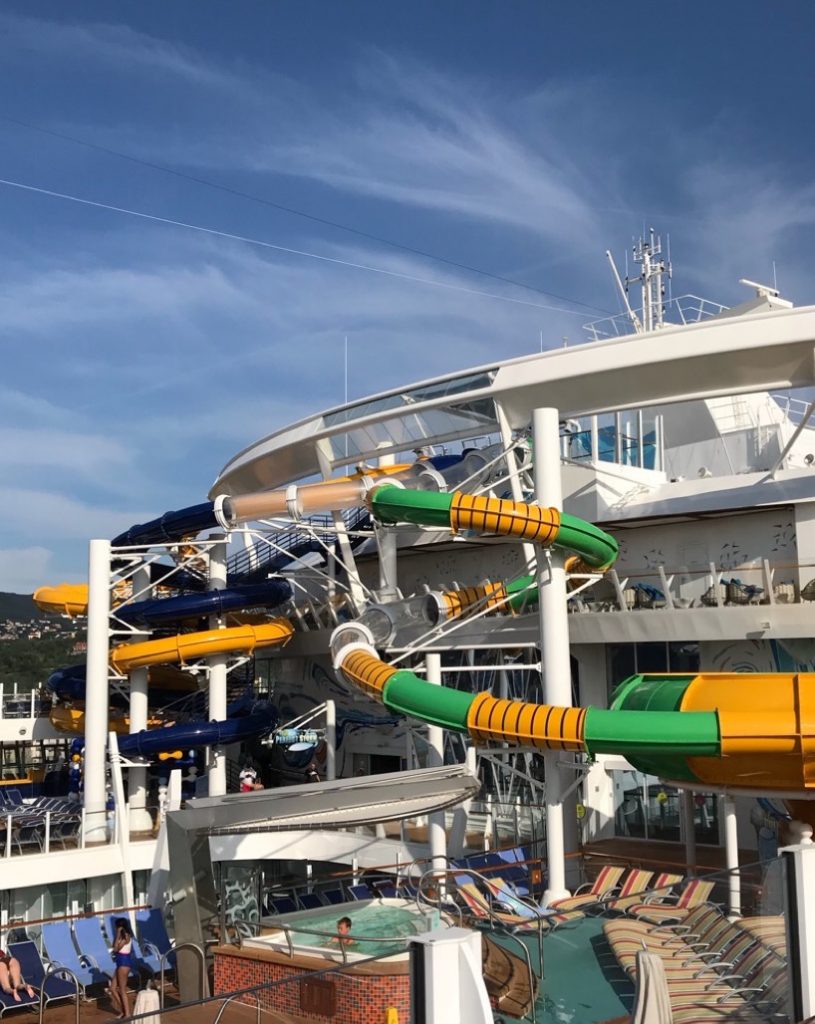 Water Slides on Royal Caribbean Symphony of the Seas cruise ship. It is one of the amazing tween friendly activities aboard the largest cruise ship in the world.