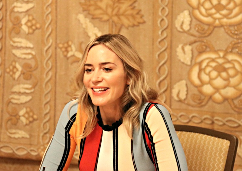 Interviewing Emily Blunt for Mary Poppins Returns