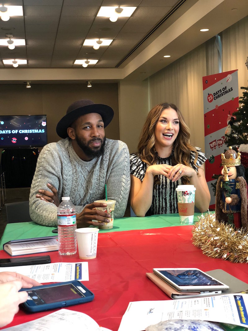 Interviewing tWitch and Allison for Pop Up Santa