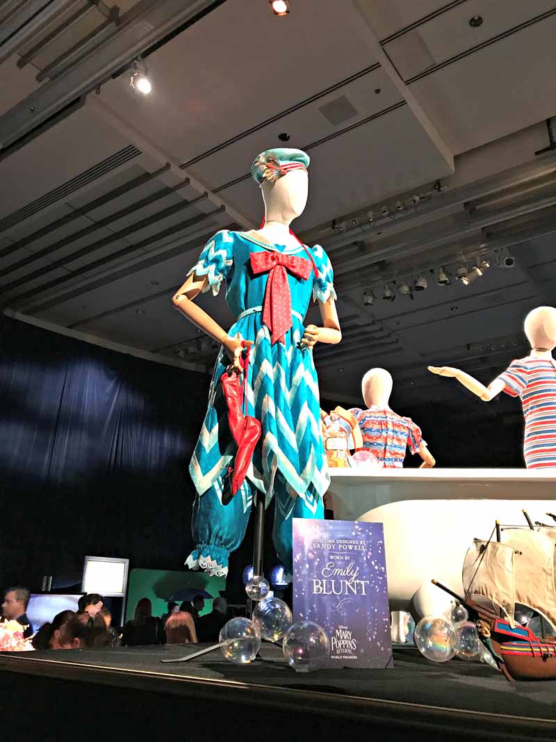 Mary Poppins Returns Costumes on display at Mary Poppins Returns premiere party