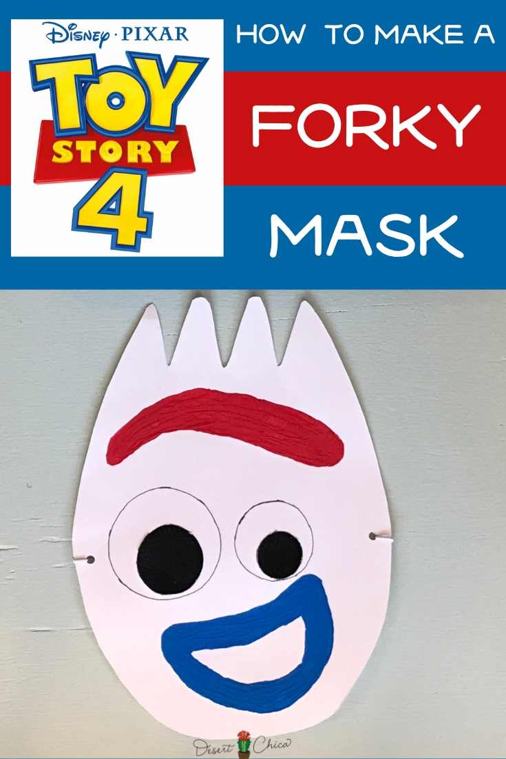 Forky from Toy Story 4 Official Single 2D Card Party Face Mask Dress Up 