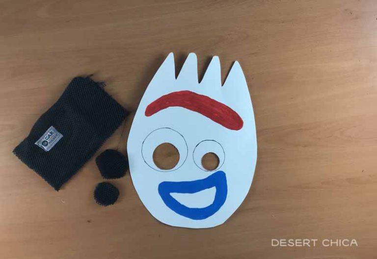 How to Make a Forky Toy Story Mask - Desert Chica