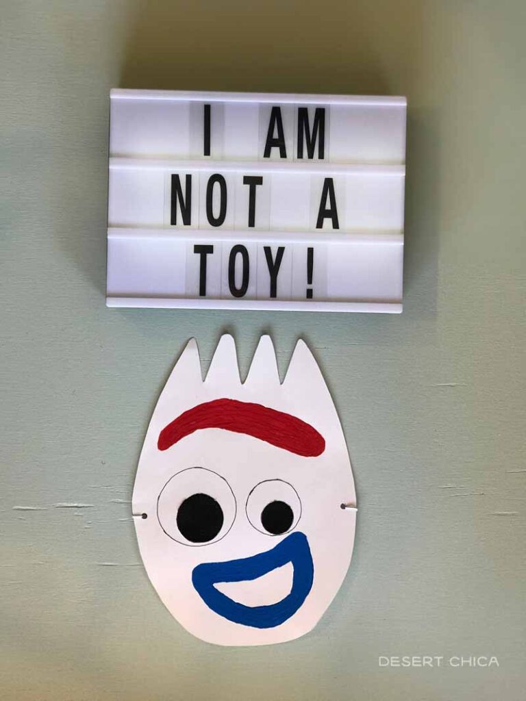 How to Make a Forky Toy Story Mask - Desert Chica