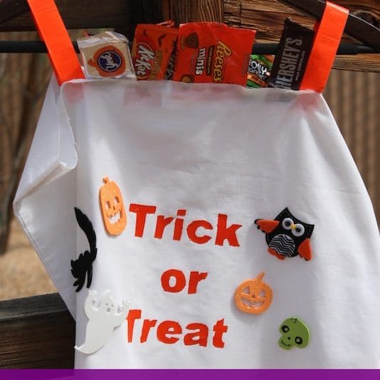 Trick or Treat Bag Costume - Easy Last minute costume idea