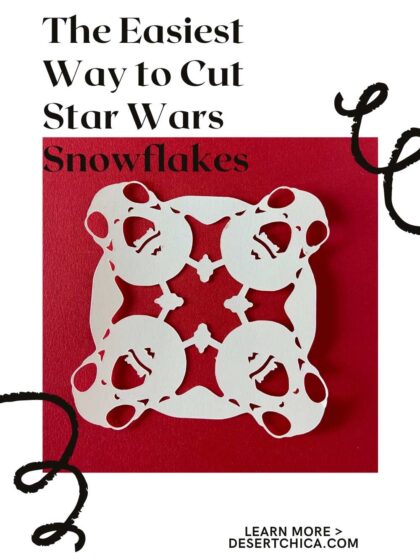 Porg Snowflake example for how to cut out Star Wars Snowflakes using your Circut Machine instead of scissors