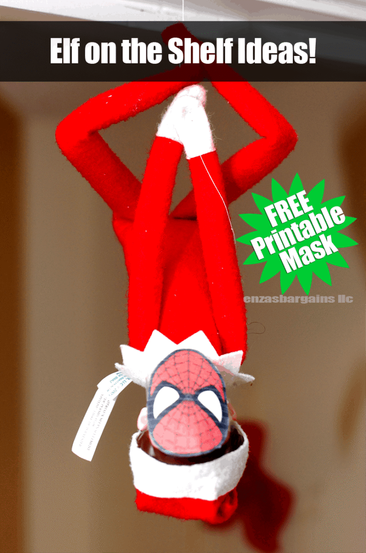 Image for Elf on the Shelf Spider Man Mask: FREE Printable Mask