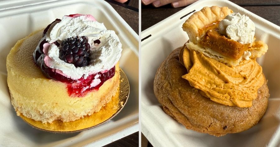 boysenberry cheesecake and pumpkin pie cookie