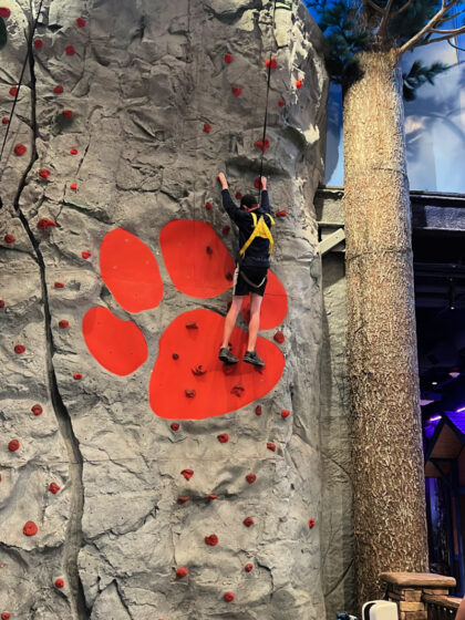 Climbing wall at Great Wolf Lodge Arizona is a teen favorite